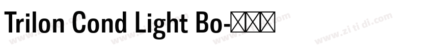 Trilon Cond Light Bo字体转换